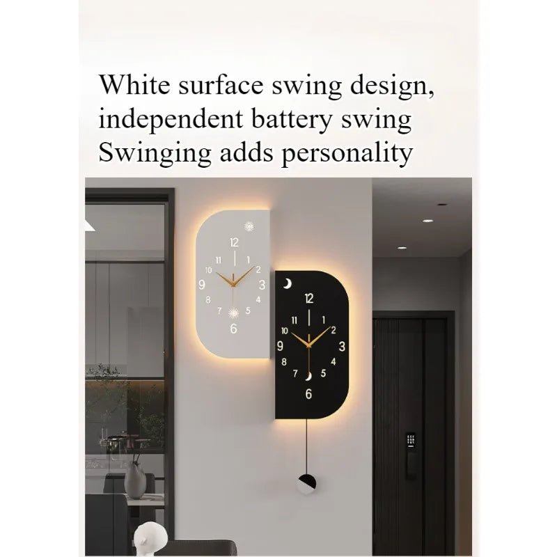 Elegant Double Sided Wall Clock - Premium Metal Design