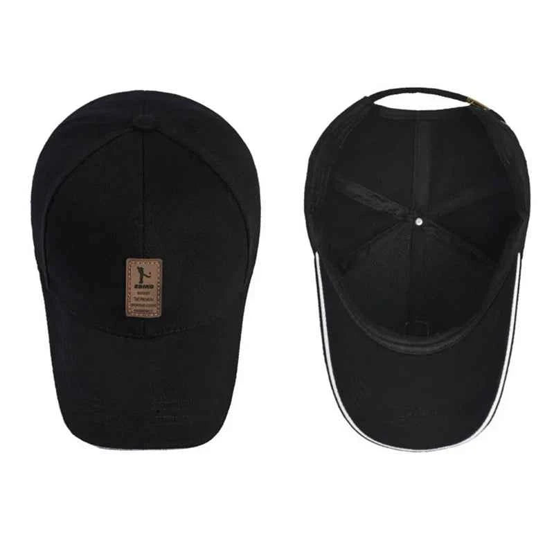 Structured Baseball Caps for Women Men Solid Snapback Label Stick Sunhat Outdoor Breathable Hip Hop Baseball Hat Trucker Dad Cap