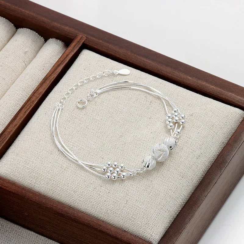 Original Sterling Silver Bracelet - Adjustable Lucky Beads
