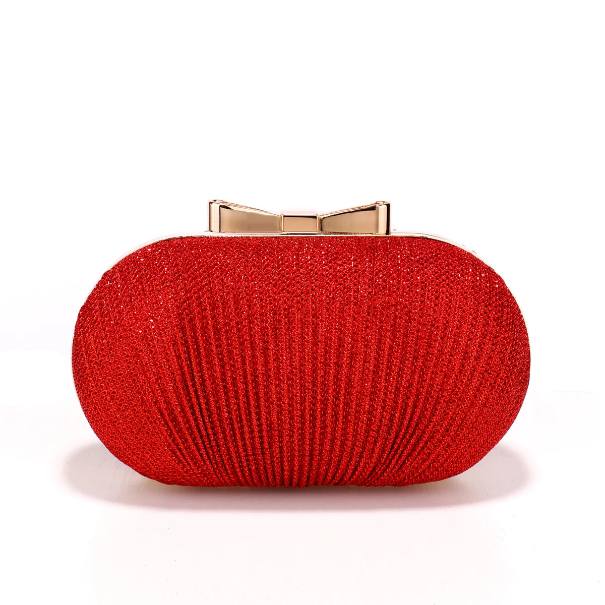 Elegant Women Clutch Bag - Ruched Sequined Evening Handbag