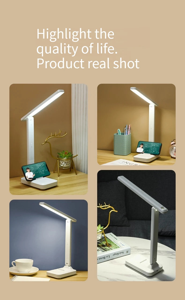 Premium Foldable Eye Protection Desk Lamp - USB & Plug-in