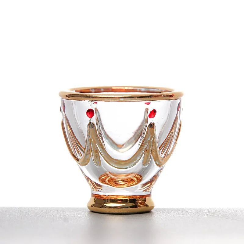 Elegant Luxury Crystal Shot Glass - Hand-Painted 10ml