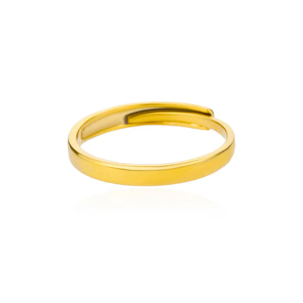 Luxury Classic Gold Stainless Steel Ring for Women
