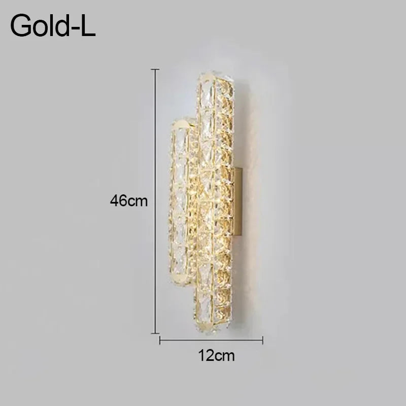 Luxury Modern Oval LED Crystal Wall Lamp - Indoor Light Fixture