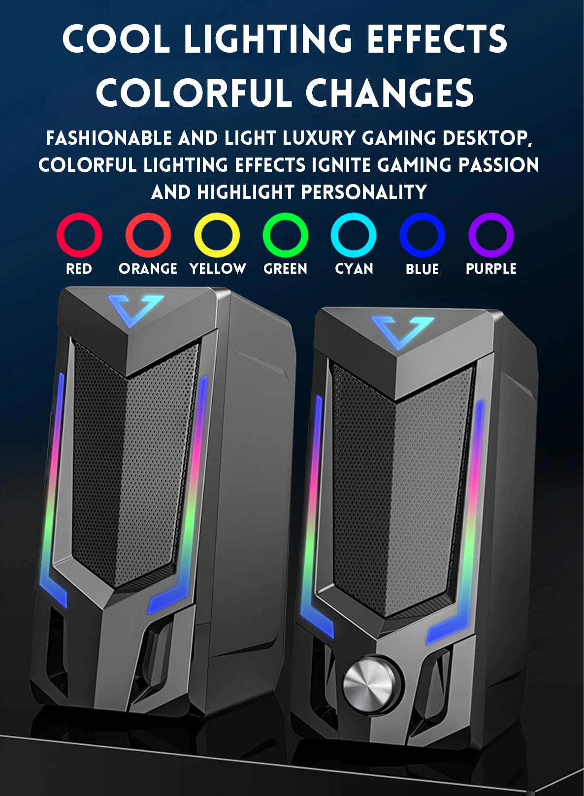 RGB Computer Speaker - Immersive Desktop Stereo Sound
