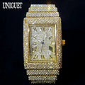 Luxury Iced Rectangle Watch - Dazzling Diamond Design