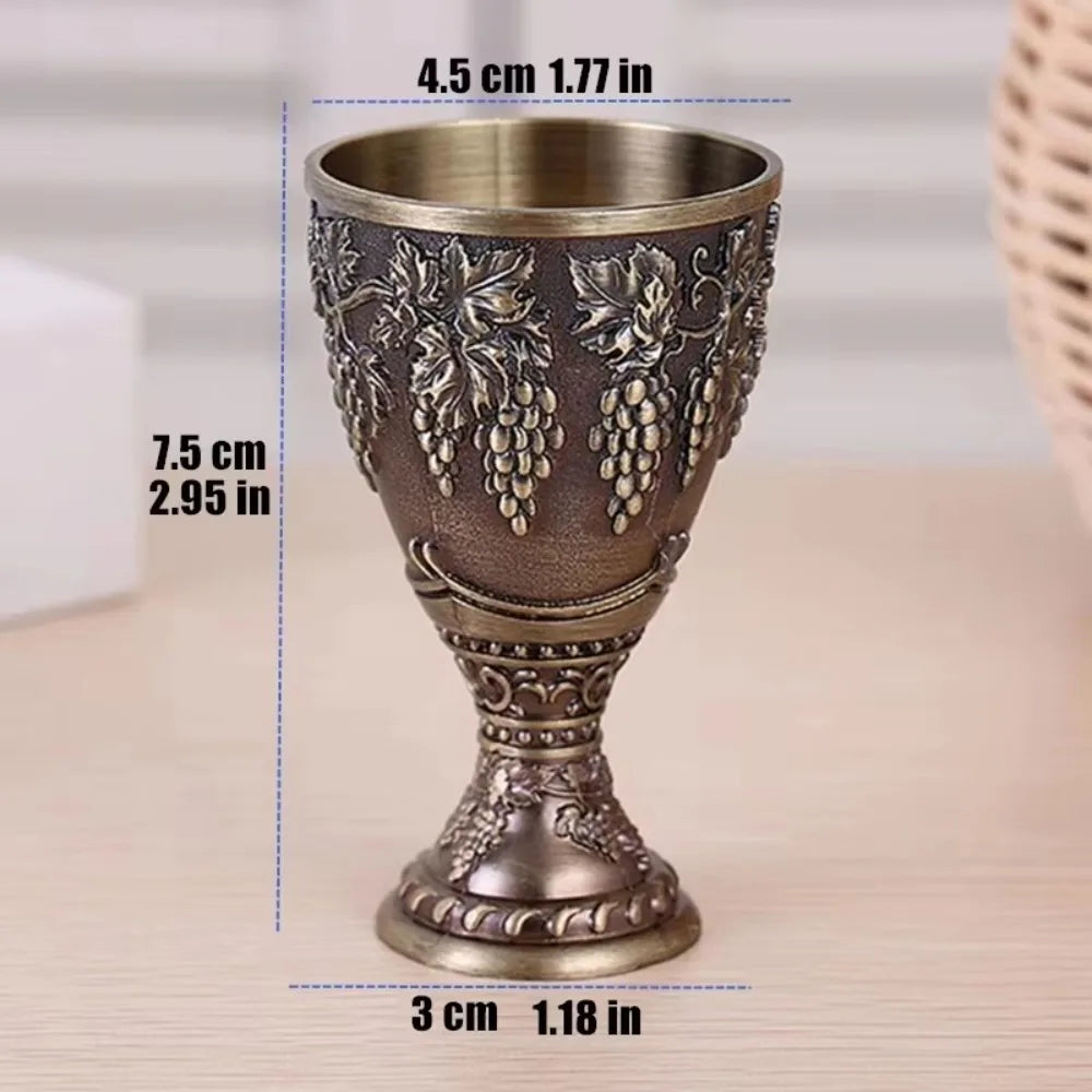 Elegant Mini Vodka Goblet - Retro Alloy Chalice