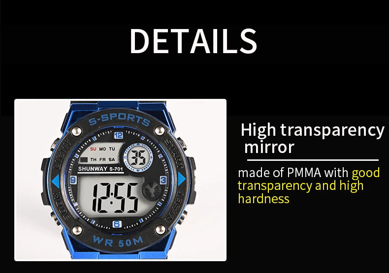 Premium Digital Sports Watch - Waterproof & Luminous
