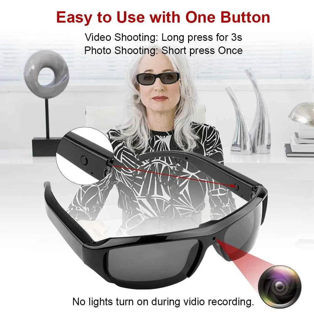 HD 1080P Glasses Camera - Portable Outdoor Video Recorder