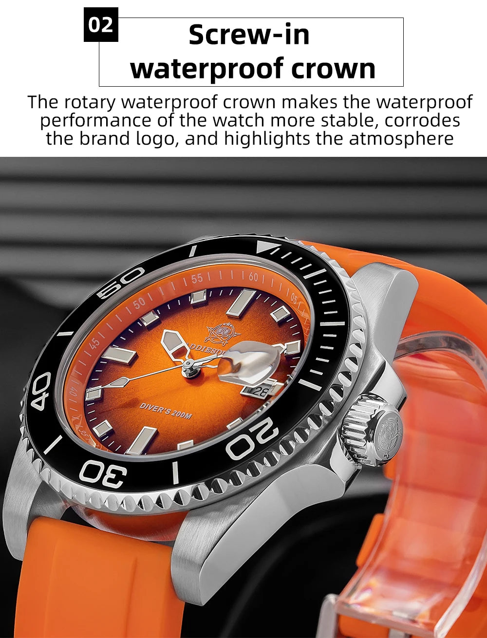 Luxury Men's Diving Watch - 200M Waterproof & Luminous