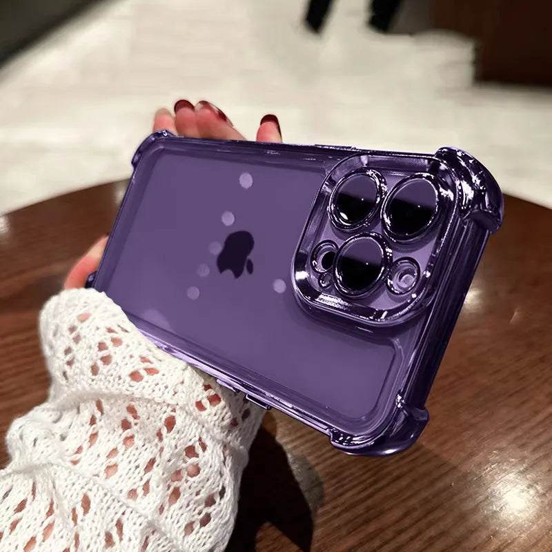Luxury Plating Clear Shockproof Phone Case - Premium Protection