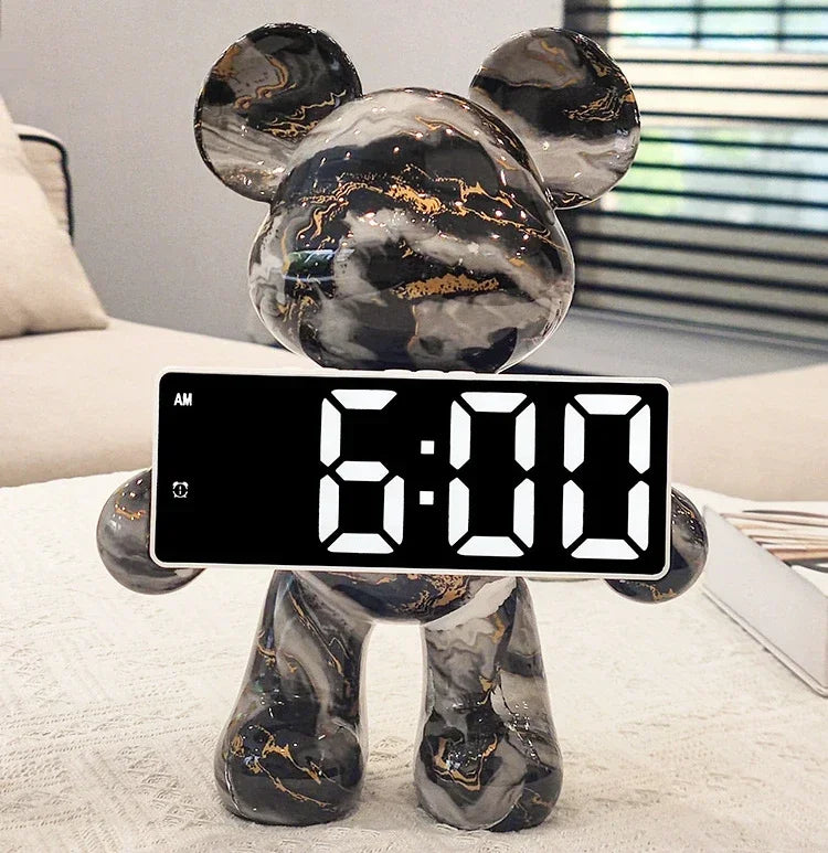Premium Bear Desktop LED Clock - Luxury Digital Display