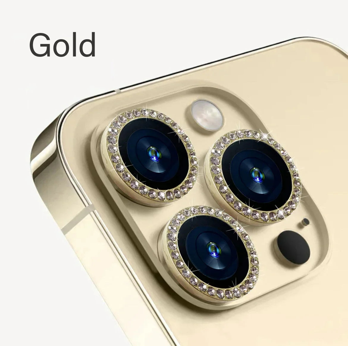 Glitter Camera Lens Protector - 9H Tempered Glass & Metal Ring