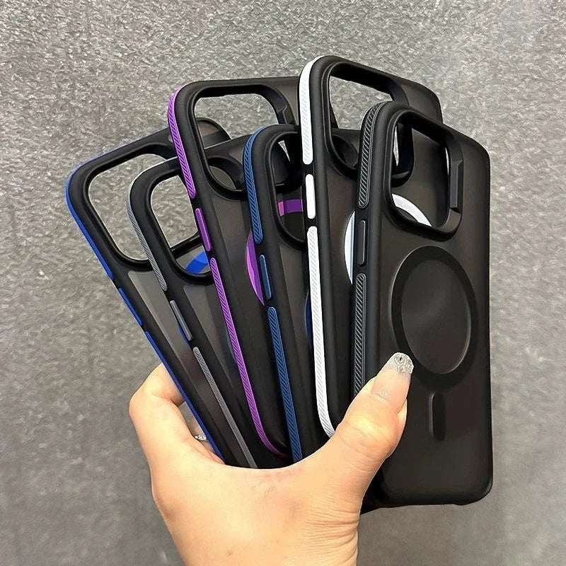 Premium Luxury Matte iPhone Case - Magnetic Magsafe Bumper