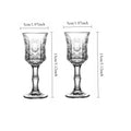 Elegant Vintage Relief Wine Glass - French Style Drinkware