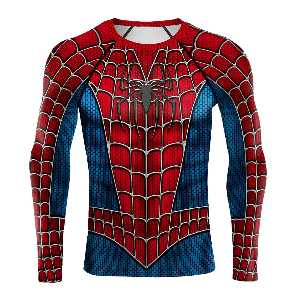 Spider Superhero Long Sleeve Compression Shirt - Premium Cosplay