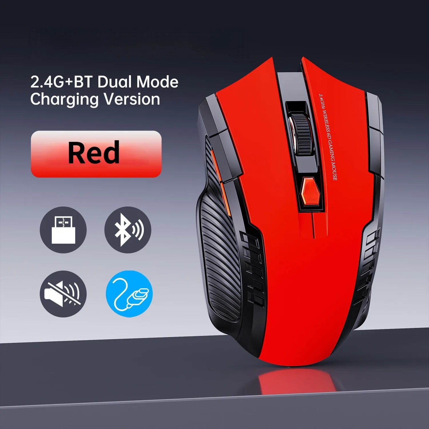 Premium Silent Wireless Mouse - 1600DPI Ergonomic Design