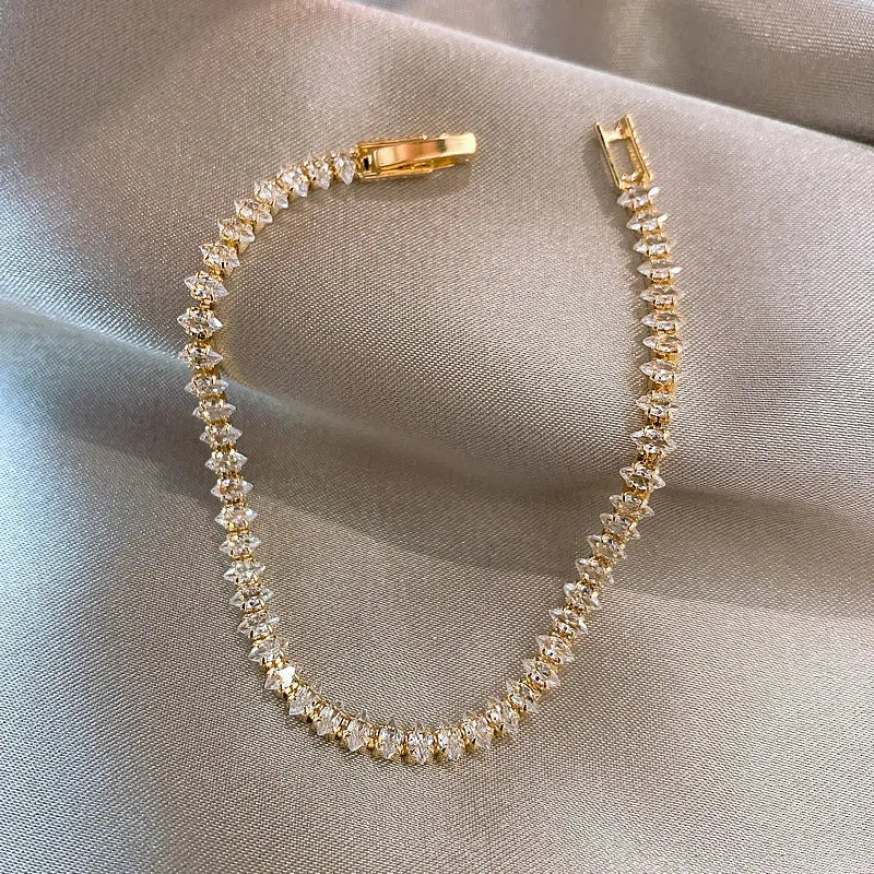 Elegant Oval Zircon Bracelet Bangle - Women's Anniversary Gift