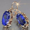 Elegant Oval Cubic Zirconia Earrings - Luxury Dangle Jewelry