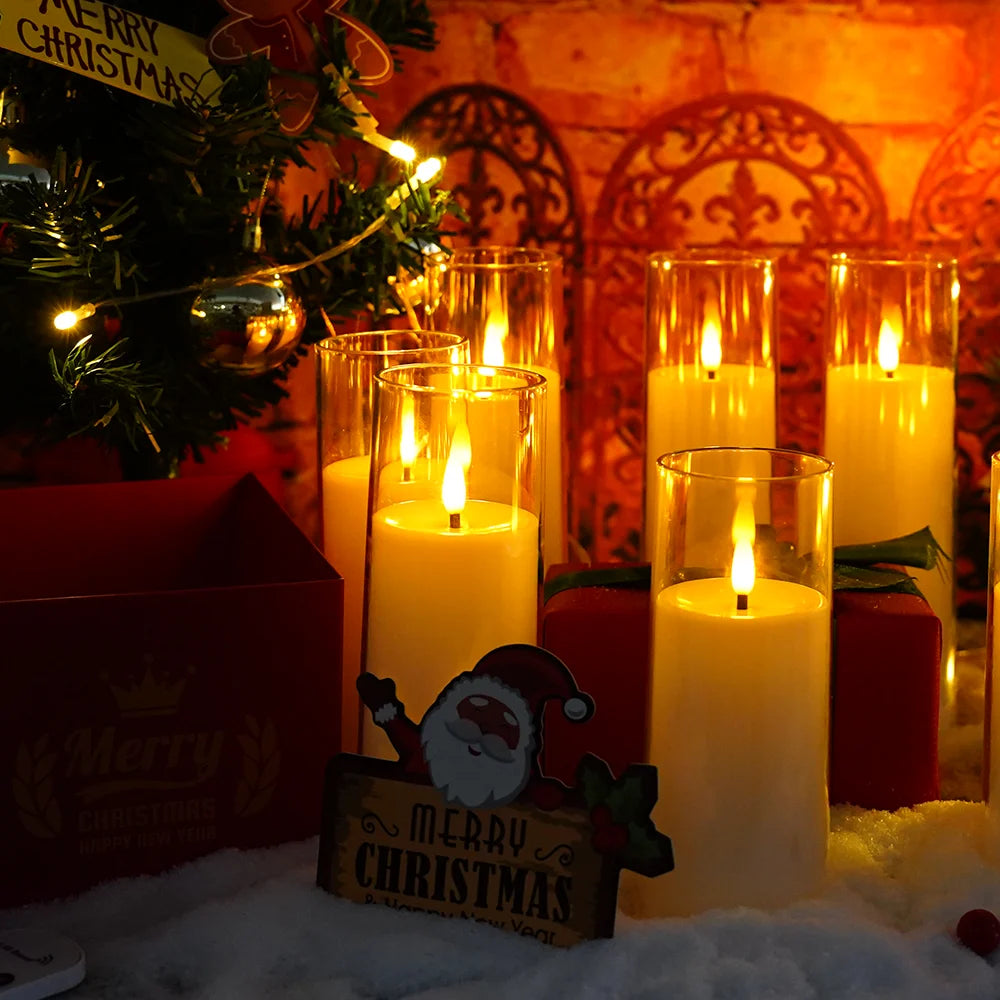 White LED Candle Lights with Remote Control - Flameless Home Decor Candle Set of 5 - Tulique