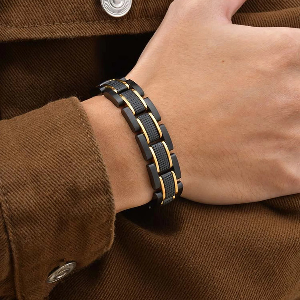 Premium Men's Chunky Stainless Steel Bracelet - 14.4MM Link