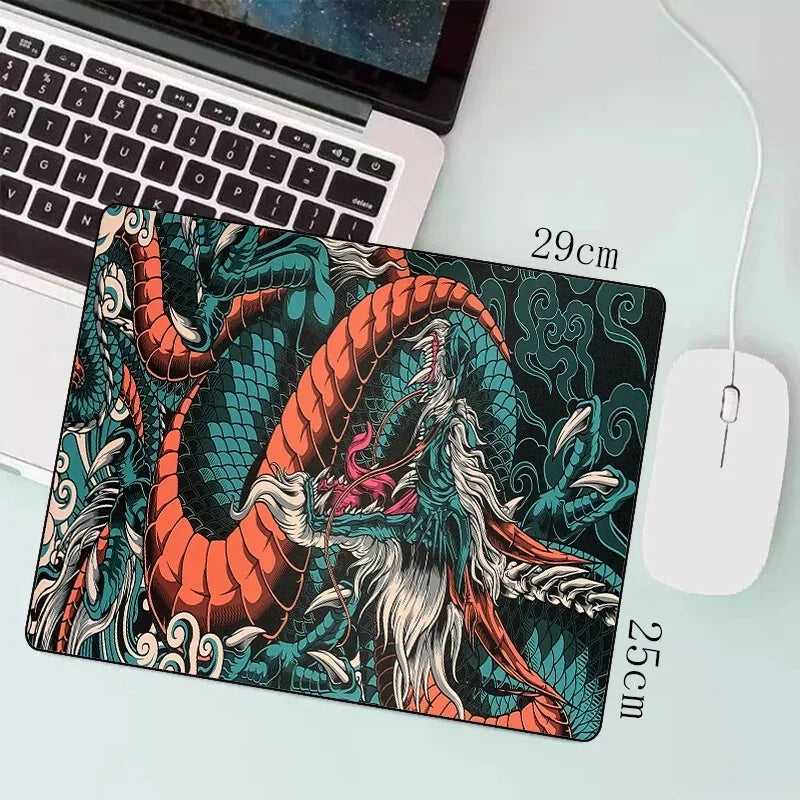 Premium Anime Gaming Mousepad - Japanese Dragon Speed Desk Mat