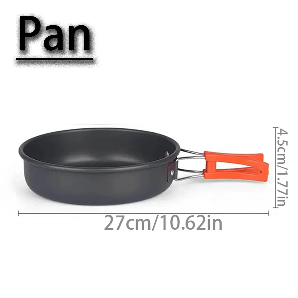 Premium Camping Cookware Kit - Compact & Durable Aluminum Set