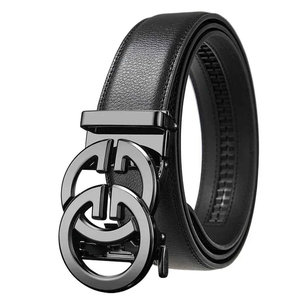 Luxury Men Leather Belt - Automatic Business Waistband