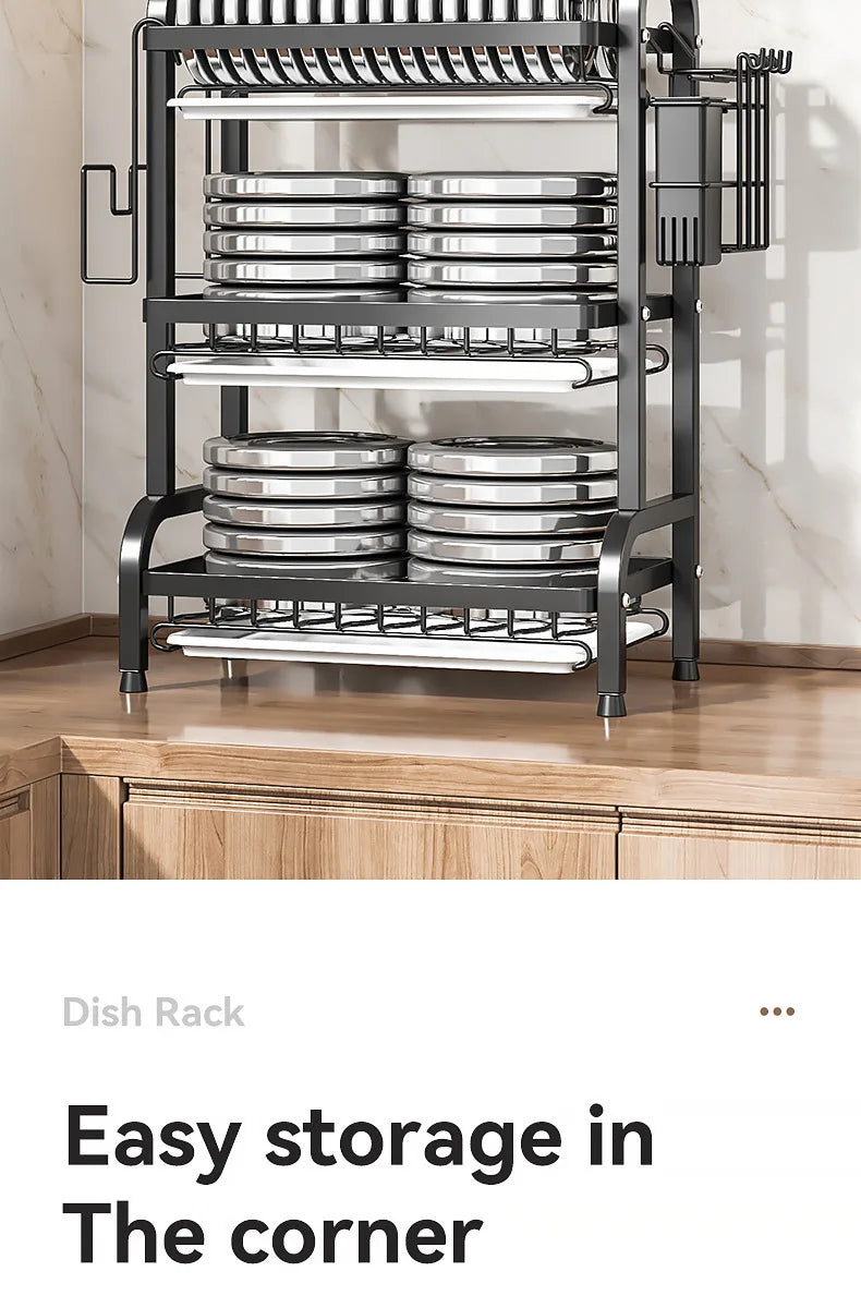 Premium Kitchen Tableware Organizer - Multi-use Drain Rack