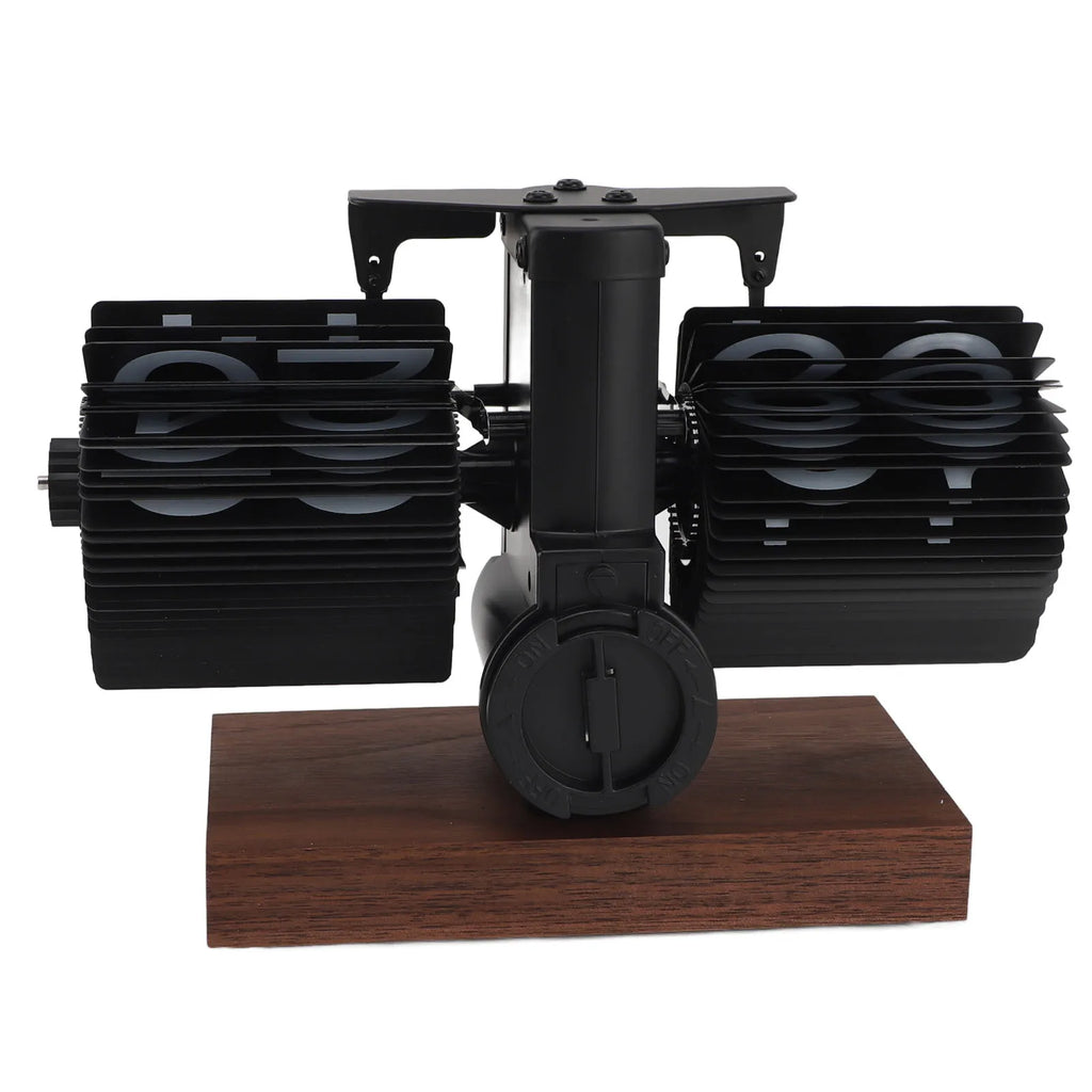Elegant Vintage Auto Desk Clock - Rotary Knob Design