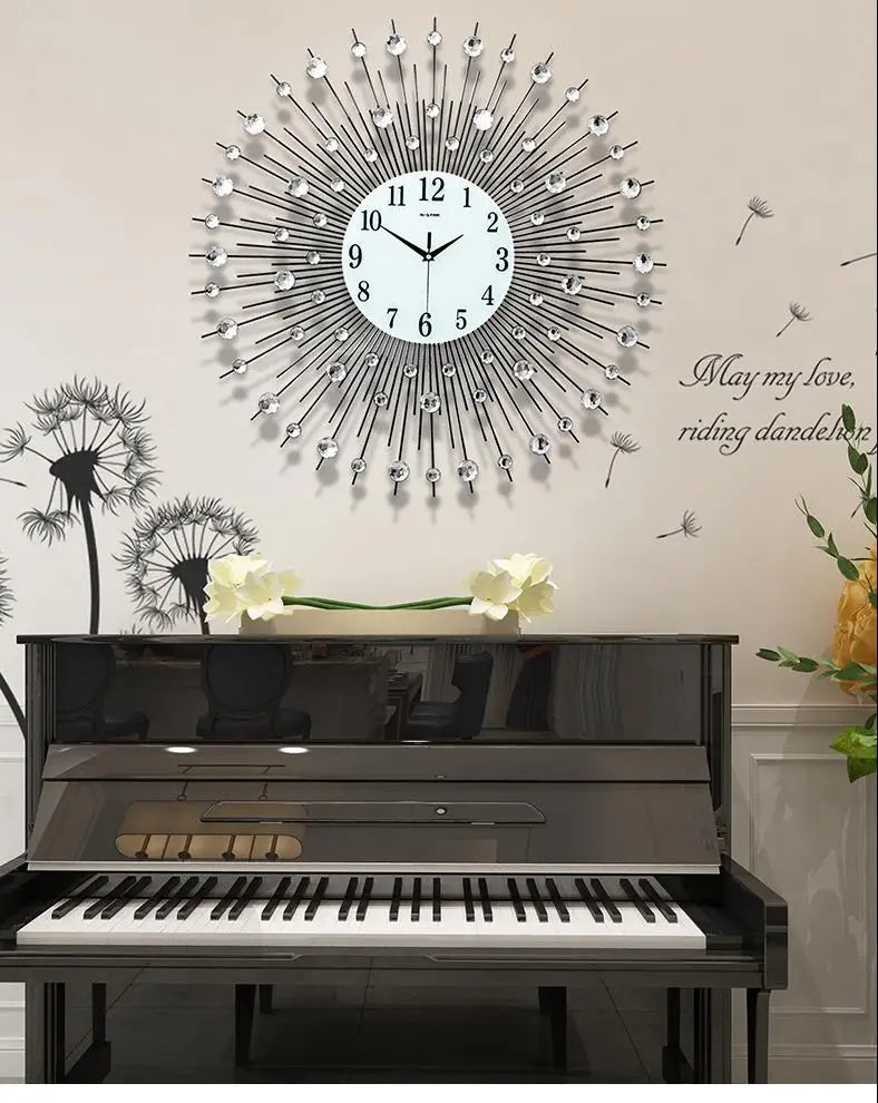 Elegant Luxury Electronic Wall Clock - Silent Quartz Movement