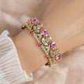 Elegant Multicolor Cubic Zirconia Bracelet - Women's Premium Jewelry Set