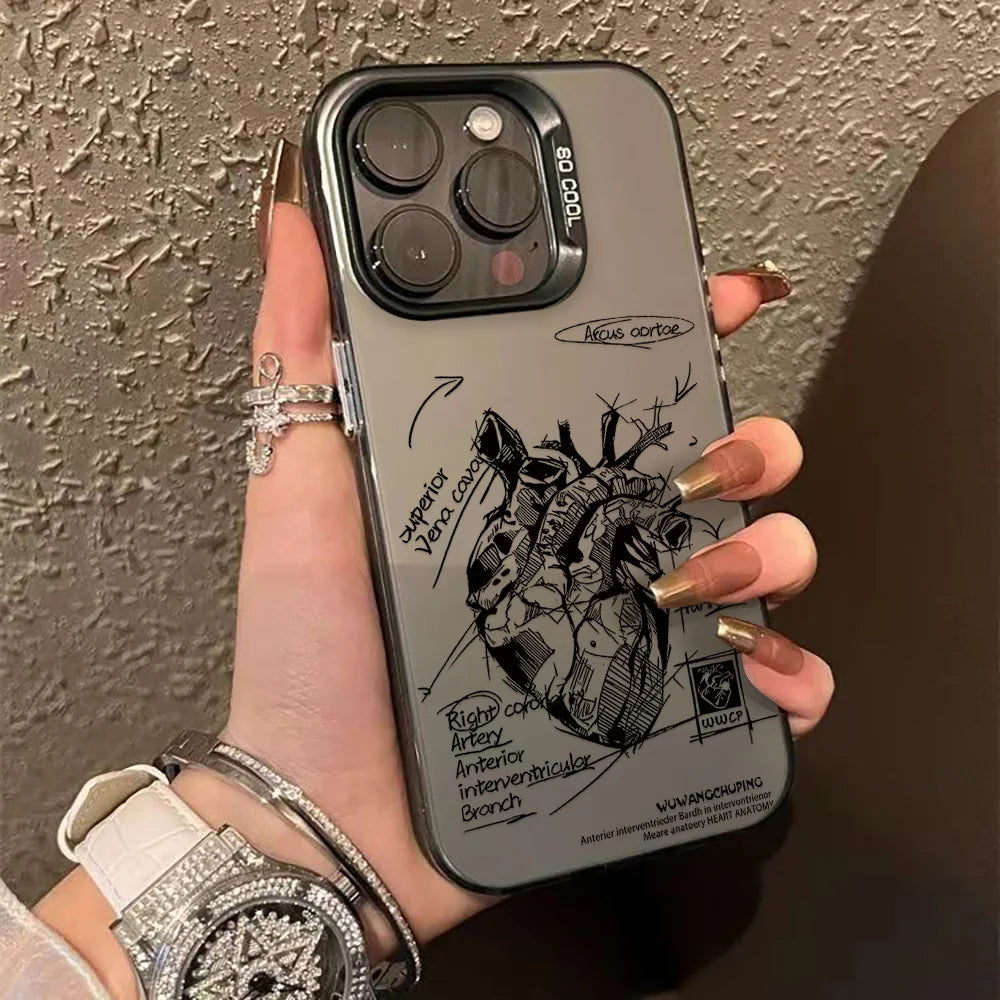 Premium Luxury iPhone Star Case - Hard Matte IMD Cover