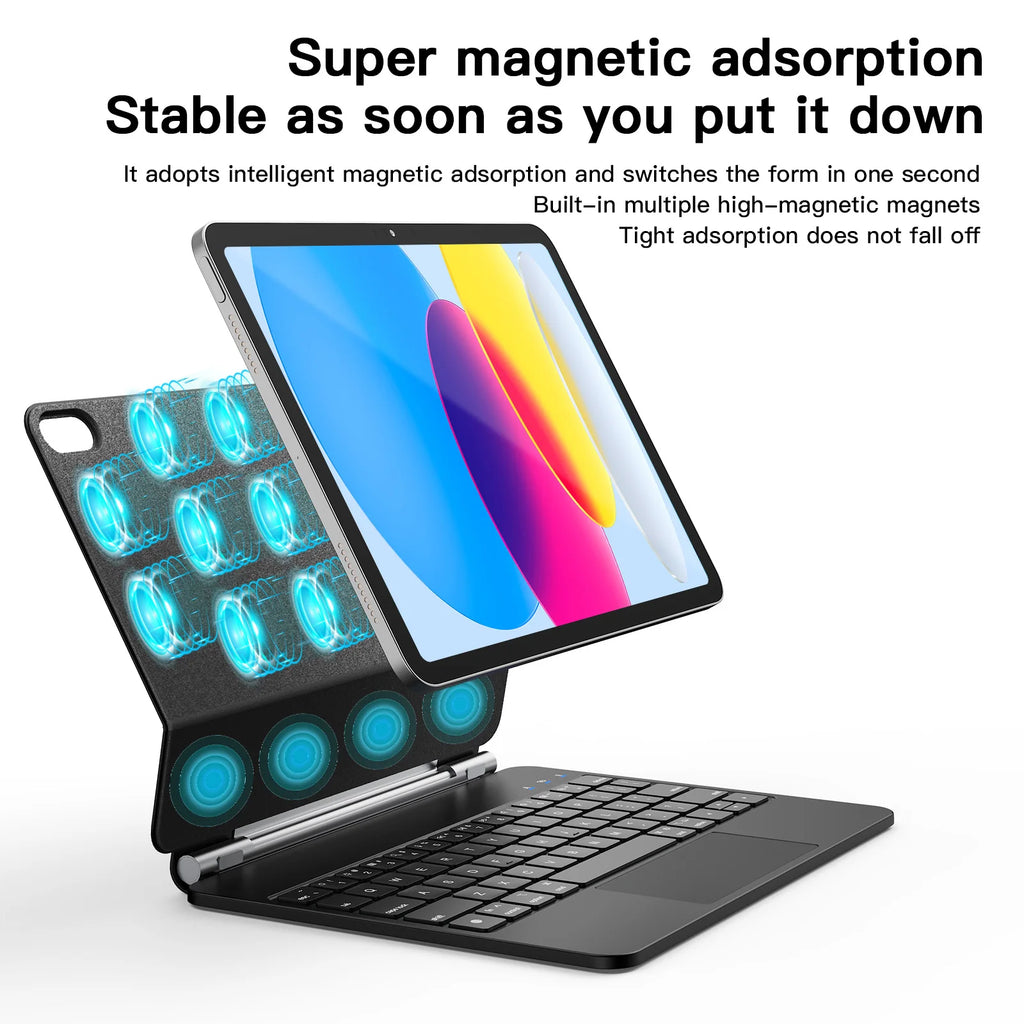 Premium iPad 10.9 Keyboard Case - Slim Smart Cover with Backlit Keys