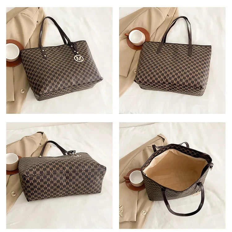 Elegant Vintage Tote Bag - Large Capacity Fashion Handbag