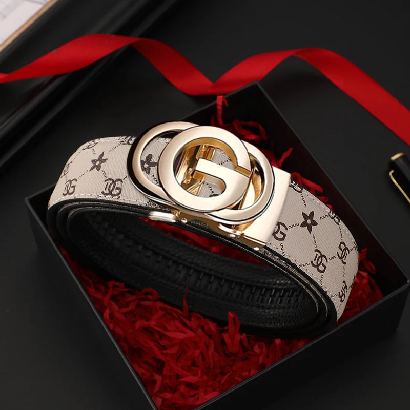 Luxury Genuine Leather Belt with Automatic Buckle