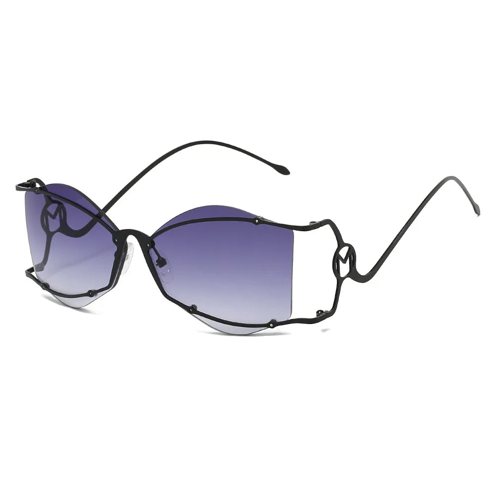Premium Irregular Sunglasses Women - Trendy Bend Leg Sun Shades