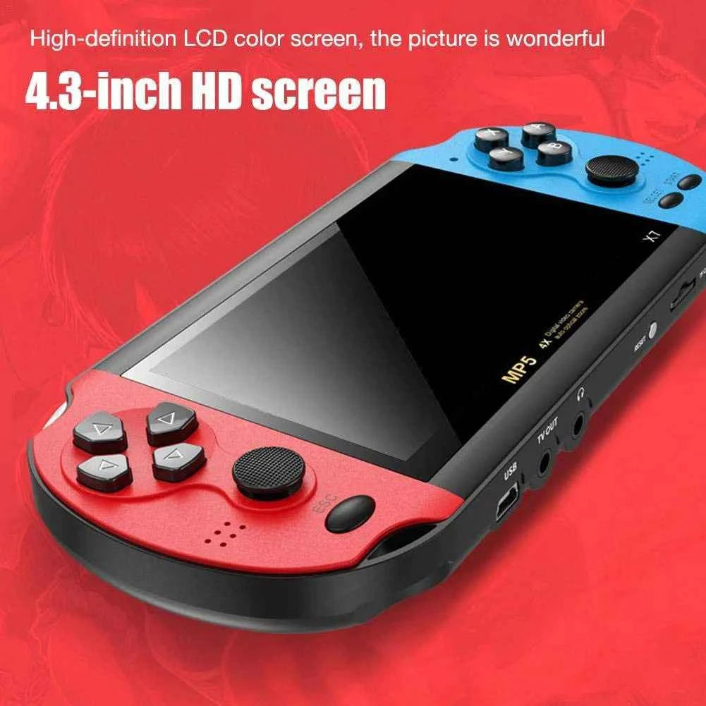 Portable Retro Handheld Game Console - 4.3 Inch Screen Arcade Player