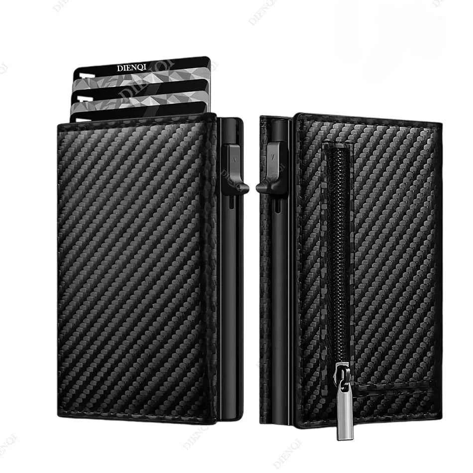 Luxury Carbon Fiber Wallet - Minimalist RFID Cardholder
