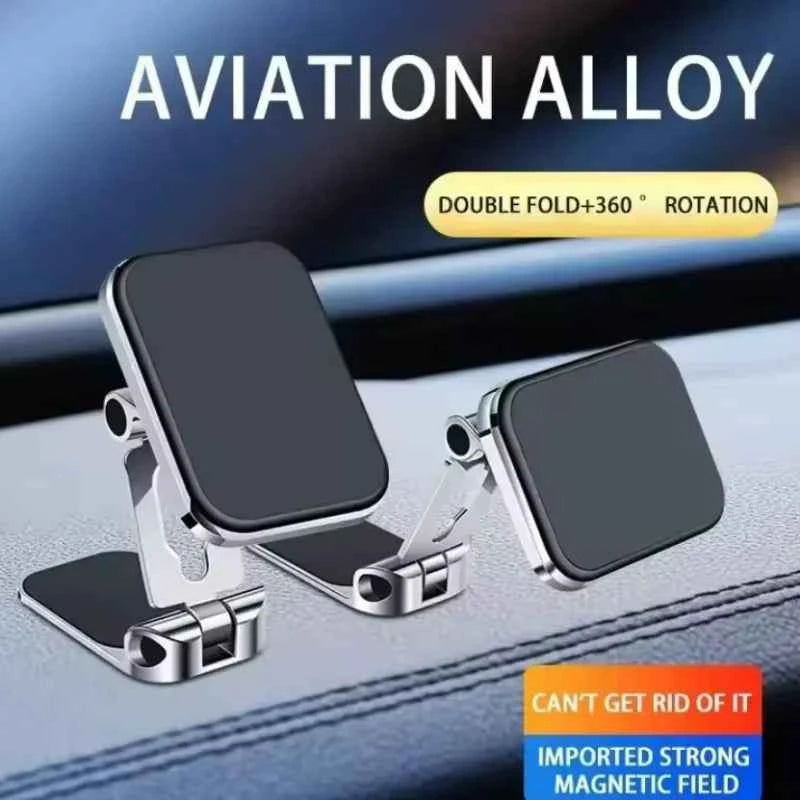 Universal Magnetic Phone Car Mount - Obsidian Black Alloy Holder