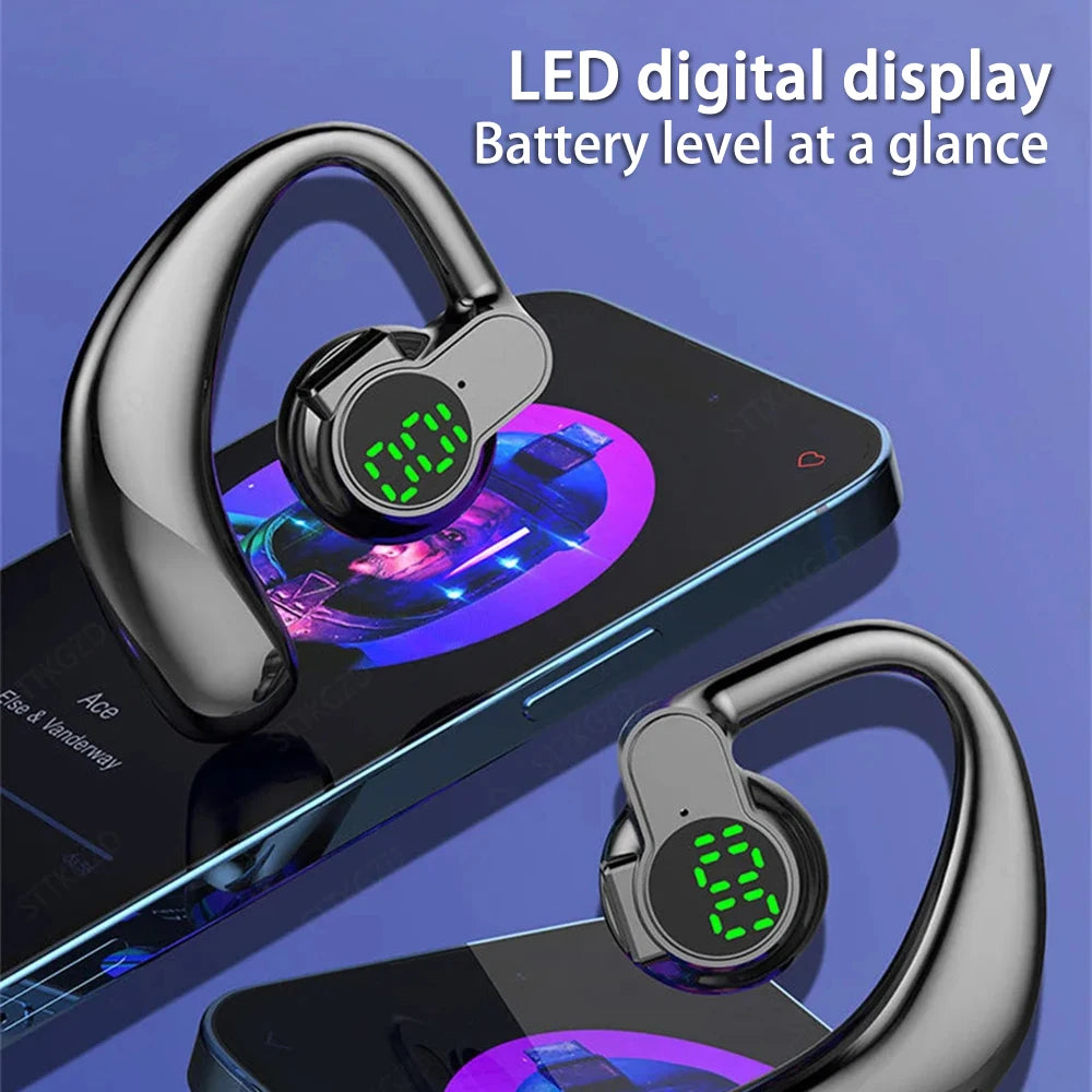 Premium Bluetooth Ear Hook Headphones - Noise Cancelling & Hands-Free