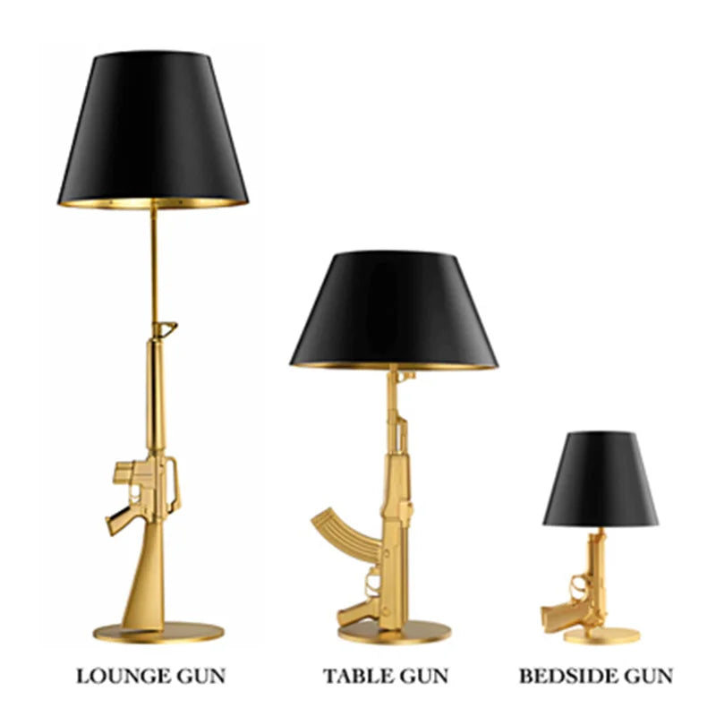 Luxury AK47 Gun Design Lamp - Creative Metal Desk Decor