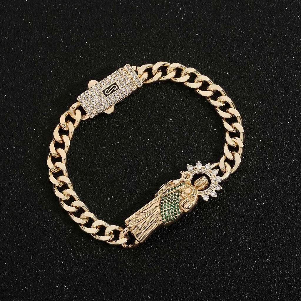 San Judas Tadeo Bracelet - 14k Plated Stainless Steel