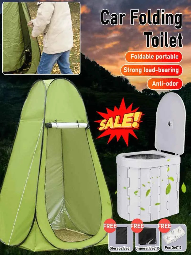 Essential Portable Folding Toilet - Compact Emergency Travel Gear