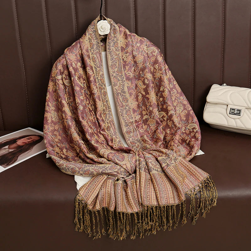 Luxury Cashmere Pashmina Shawl - Elegant Winter Wrap