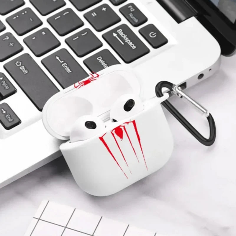 Premium Spider Airpod Case - Black and White Earphone Cover