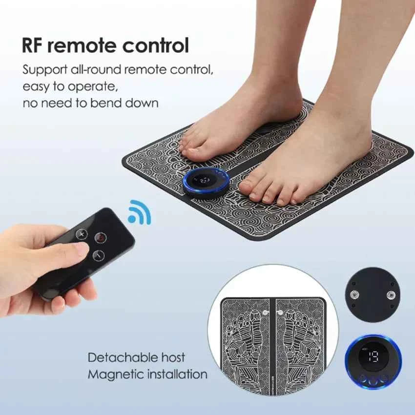 Premium EMS Foot Massager Pad - Portable Muscle Stimulator