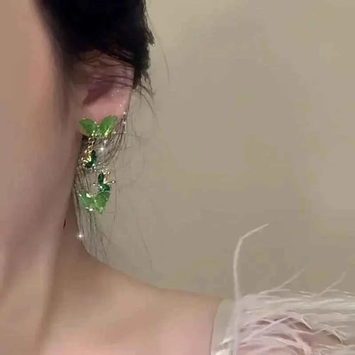 Elegant Butterfly Tassel Earrings - Premium Light Luxury Jewelry