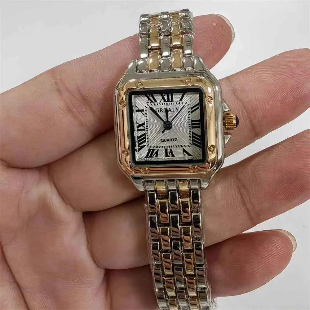 Elegant Women's Gold Stainless Steel Watch - Luxury Quartz Wristwatch