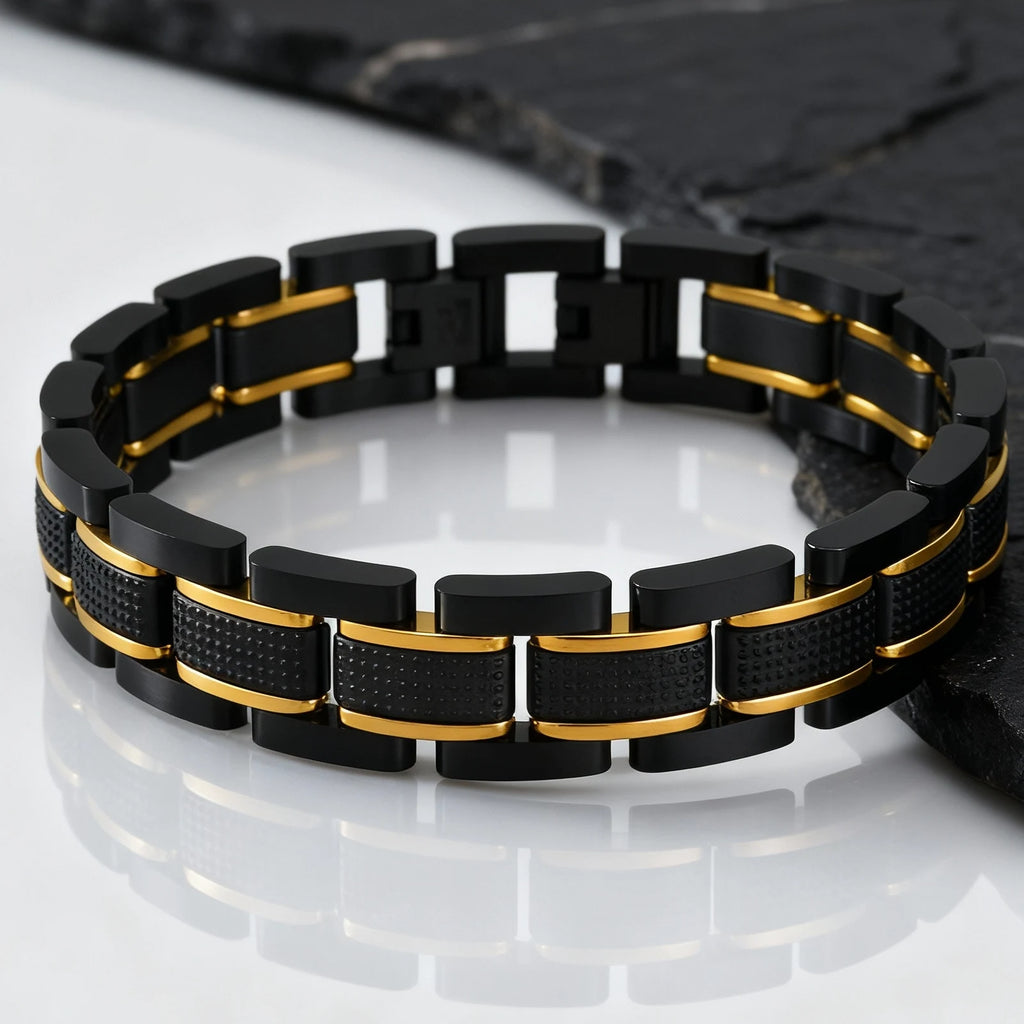 Premium Men's Chunky Stainless Steel Bracelet - 14.4MM Link
